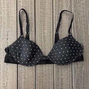 Black and White Polka Dot Pepper T-Shirt Bra